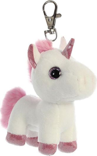 Μπρελόκ Aurora World Υφασμάτινο Ζωάκι Rainbow Unicorn White