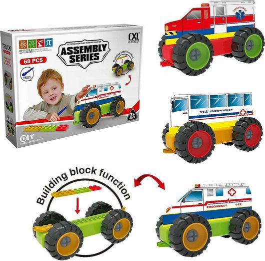 Τουβλάκια ToyMarkt Truck για 3+ Ετών 68τμχ