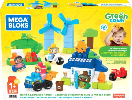 Τουβλάκια Mega Bloks Green Town - Όχημα Ανακύκλωσης για 12+ Μηνών 19τμχ