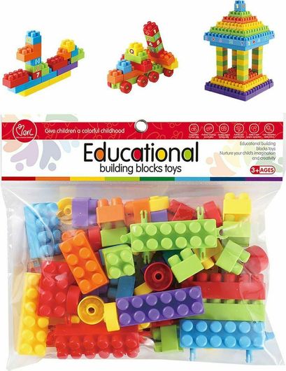Τουβλάκια ToyMarkt σε Σακούλακι για 3+ Ετών 60τμχ