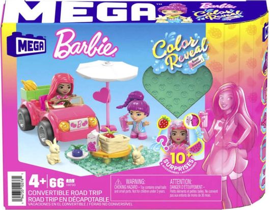 Τουβλάκια Mega Bloks Color Reveal Convertible Road Trip για 4+ Ετών 66τμχ