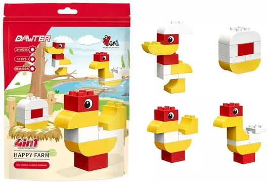 Τουβλάκια ToyMarkt Happy Farm για 3+ Ετών 10τμχ