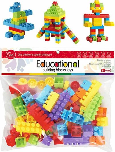 Τουβλάκια ToyMarkt σε Σακουλάκι για 3+ Ετών 60τμχ