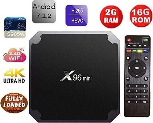 TV Box X96 Mini 4K UHD με WiFi USB 2.0 2GB RAM & 16GB Αποθηκευτικό Χώρο με Λειτουργικό Android 7.1