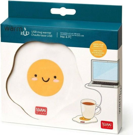 Θερμαινόμενη Εστία Legami Milano USB Mug Warmer Egg Λευκό