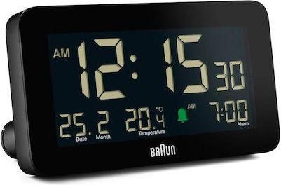 Braun BC10 Επιτραπέζιο Ψηφιακό Ρολόι με Ξυπνητήρι & Ραδιόφωνο Μαύρο 67602