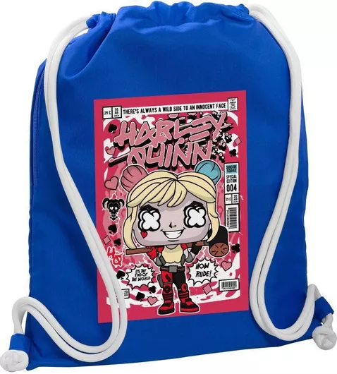 Koupakoupa Harley Quinn (χάρλεϊ Κουίν) Παιδική Τσάντα Πλάτης Μπλε 48x40cm