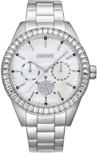 DKNY Nolita Γυναικείο Γυναικείο Ρολόι Μπαταρίας με Ασημί Μεταλλικό Μπρασελέ