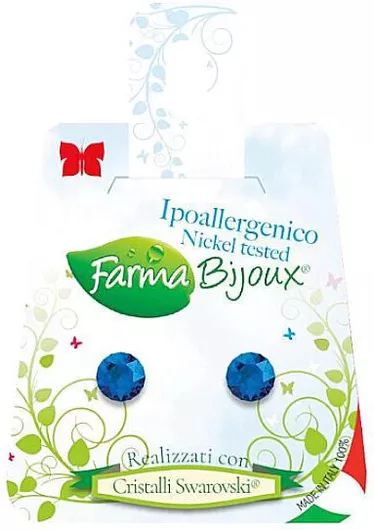 Farma Bijoux Xirius Σκουλαρίκια με Πέτρες Μπλε