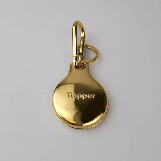 Tapper Μεταλλική Θήκη Airtag Καραμπινέρ Επίχρυση 18k Gold 1833