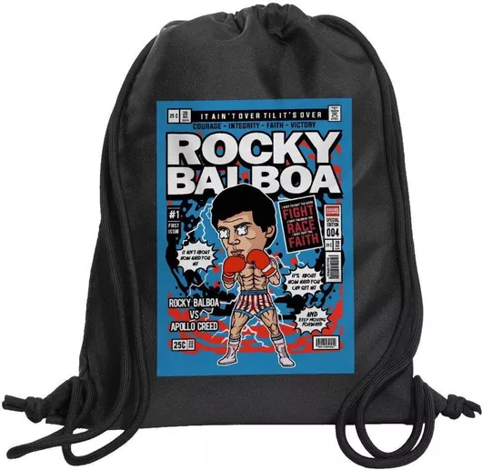 Koupakoupa Rocky Balboa Παιδική Τσάντα Πλάτης Μαύρο 48x40cm