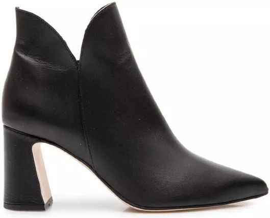 Δερμάτινα Γυναικεία Μποτάκια Μαύρο