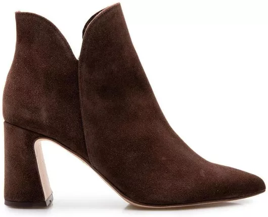 Δερμάτινα Γυναικεία Μποτάκια Καφέ