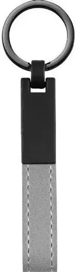 Μεταλλικό Μπρελόκ Δερματίνη Κωδ An-5185 Γκρι Grey