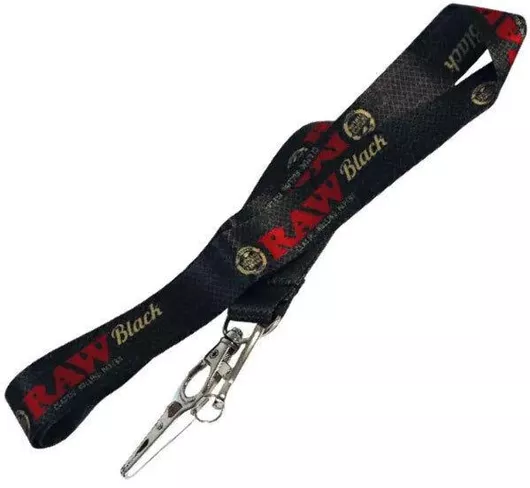 Raw Lanyard Μπρελόκ Κρεμαστό Κορδόνι Κλειδιά 45cm Black