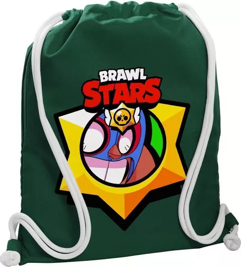 Koupakoupa Brawl Stars El Primo Παιδική Τσάντα Πλάτης Πράσινο 48x40cm