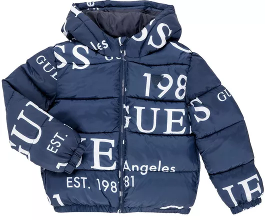 Παιδικό Καπιτονέ Μπουφάν με Κουκούλα Navy Blue