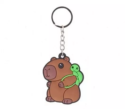 Μπρελόκ Pvc Capybara Σακίδιο Χελωνάκι 5cm