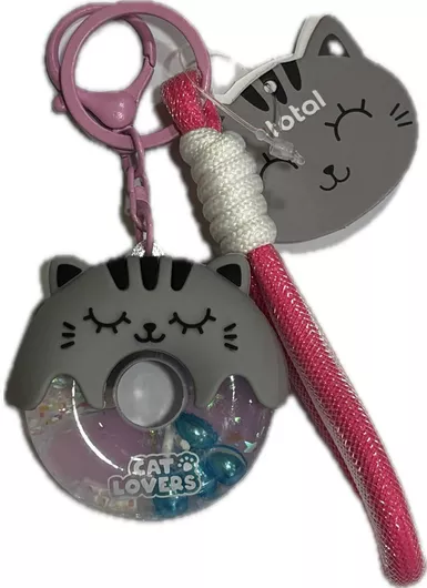 Mπρελόκ I-total Donut Διαφάνεια Grey Cat Xl3067