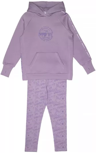 Παιδικό Σετ με Κολάν Χειμερινό 2τμχ Lilac Grey
