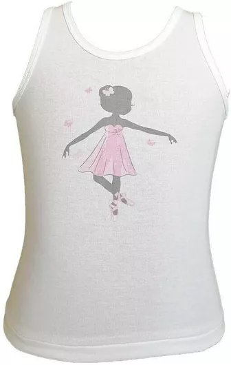 Minerva Παιδικό Φανελάκι για Κορίτσια Αμάνικο Βαμβακερό Λευκό