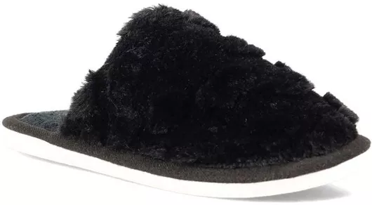 Χειμερινές Γυναικείες Παντόφλες με Γούνα Μαύρο