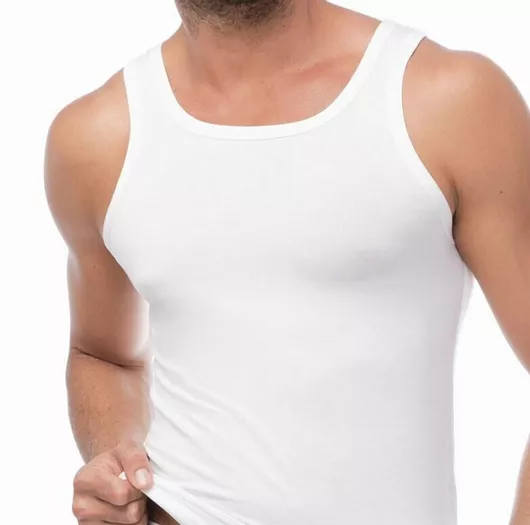 Ανδρική Φανέλα Αμάνικη Λευκό