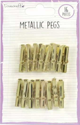 Μίνι Μανταλάκια Gold 16τεμ