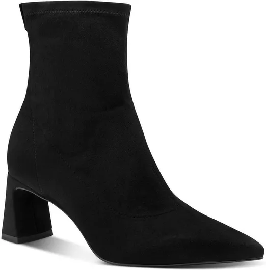 Γυναικεία Μποτάκια με Μεσαίο Τακούνι Μαύρο