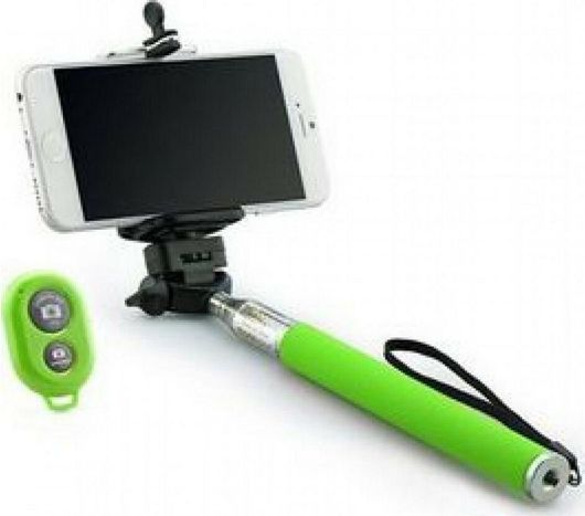 Selfie Stick Blun Combo με Τηλεχειριστήριο Πράσινο