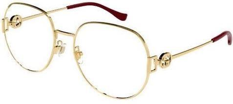 Γυναικείος Σκελετός Γυαλιών Οράσεως Gucci GG1208O,001 Μεταλλικός Χρυσό