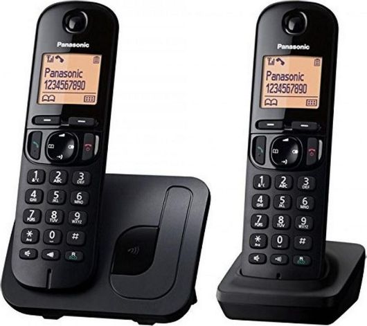 Panasonic KX-TGC212 Ασύρματο Τηλέφωνο Duo Μαύρο