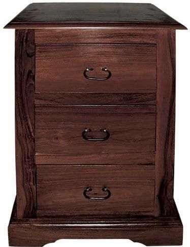 Κομοδίνο Woodwell ΕΣ225 Mandore από Μασίφ Ξύλο 45x35x70cm Sheesham Καρυδί