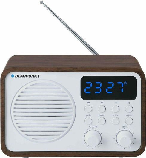 Blaupunkt PP7BT Επιτραπέζιο Ραδιόφωνο Επαναφορτιζόμενο με Bluetooth & USB Καφέ