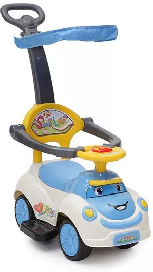 Περπατούρα Cangaroo Smile Ride On Αυτοκινητάκι με Χειρολαβή για 12+ Μηνών Γαλάζιο