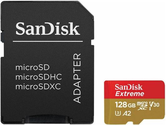 Κάρτα Μνήμης Sandisk Extreme microSDXC 128GB Class 10 GN6MA U3 V30 A2 UHS-I με Αντάπτορα