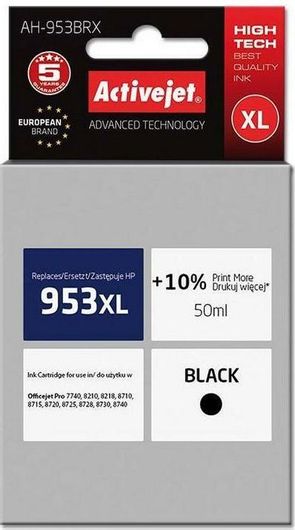 Active Jet Συμβατό Μελάνι Εκτυπωτή InkJet HP 953XL L0S70AE 50ml Μαύρο