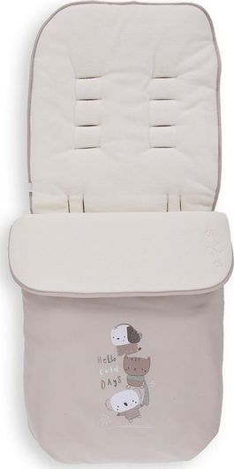 Ποδόσακος Καροτσιού Kikka Boo Polar Friends με Fleece Επένδυση 95x48cm Μπεζ