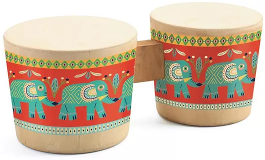 Τύμπανο Djeco Ξύλινο Bongo για 3+ Ετών