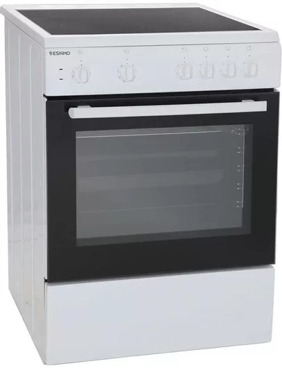 Κουζίνα Eskimo ES VC4031 INX 72lt με Κεραμικές Εστίες Π60cm Λευκό