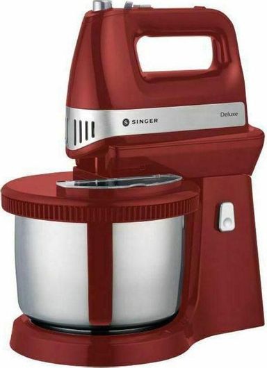 Μίξερ Singer Deluxe SM-500 με Inox Κάδο 3ltx 500W Κόκκινο