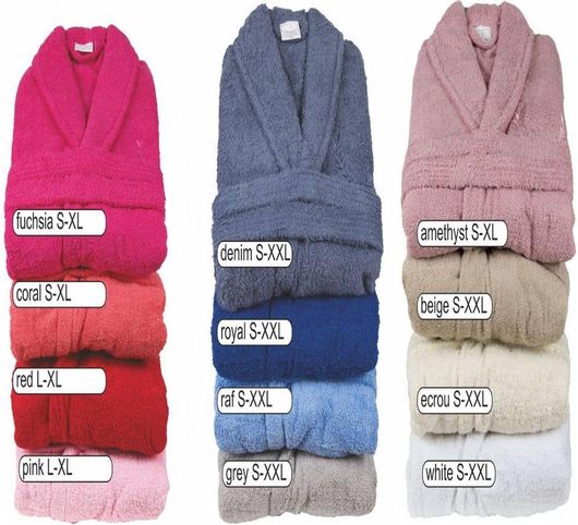 Μπουρνούζι Flamingo Μονόχρωμο Fresh 450gsm Βαμβακερό Χωρίς Κουκούλα L Amethyst