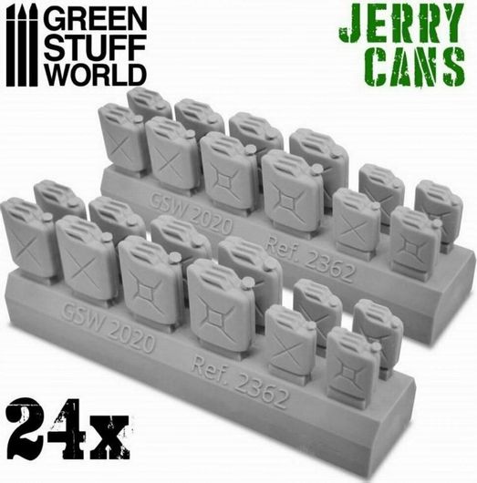 Αξεσουάρ Μακέτας Green Stuff World - 24x Resin Jerry Cans