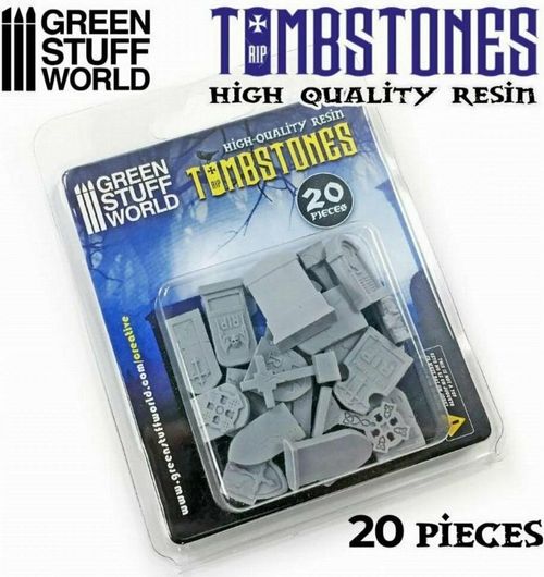 Αξεσουάρ Μακέτας Green Stuff World - 20x Gravestones Resin Set