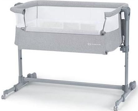 Λίκνο Kinderkraft Neste Air Grey με Στρώμα & Πλαϊνό Άνοιγμα