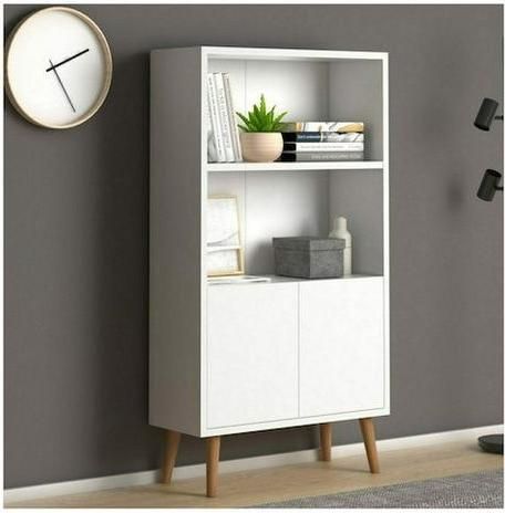 Βιβλιοθήκη Cube Λευκό 60x24x110cm