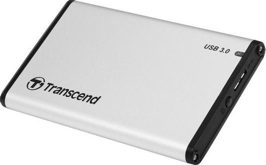 Θήκη για Σκληρό Δίσκο Transcend StoreJet 25S3 2.5" SATA III με Σύνδεση USB 3.0 Ασημί