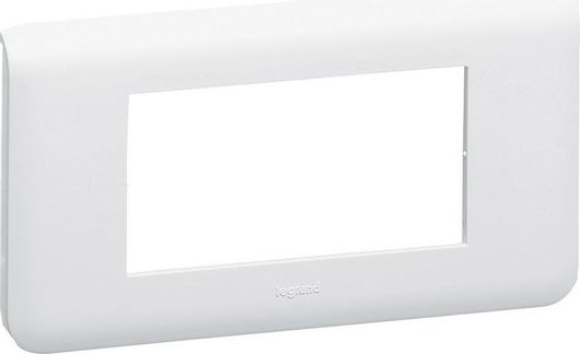 Πλαίσιο Διακόπτη Legrand Mosaic 4 Θέσεων Οριζόντιας Τοποθέτησης 4 Στοιχείων Λευκό 078814