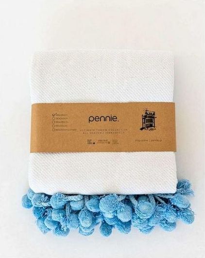 Ριχτάρι Pennie Διθέσιου Καναπέ Pluton 180x240cm Εκρού / Μπλε