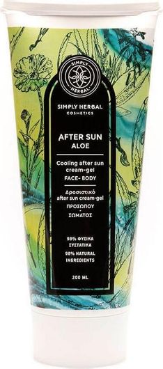 Κρέμα After Sun Simply Herbal Aloe για το Πρόσωπο 200ml